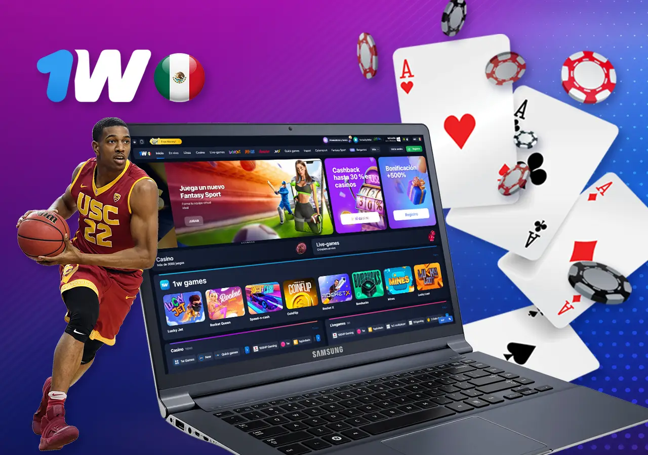 Regístrate en 1W México para acceder a una gran cantidad de juegos de casino y apostar en numerosos eventos deportivos.